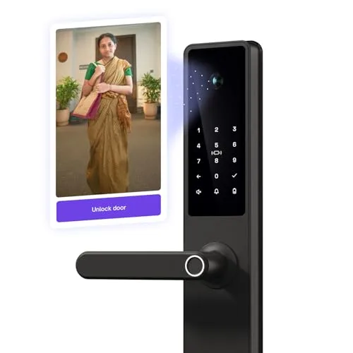Native Lock Pro by Urban Company | Smart Door Lock with in-Built HD Camera & Home Doorbell Connect | 7-Way Unlock | See & Unlock from Anywhe at ₹11,999
