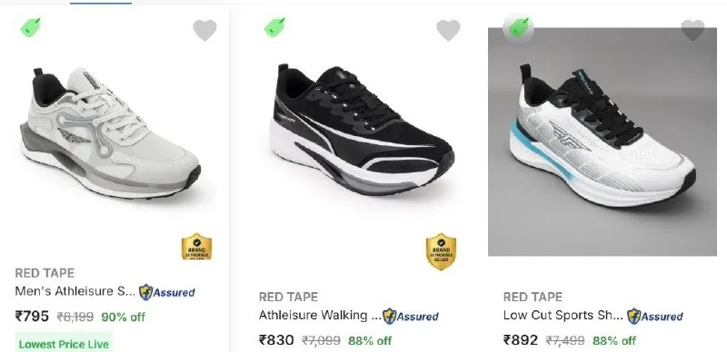 Upto 90% To 80% Off - Red Tape Mens Sports & Formal Shoes