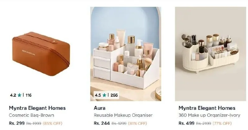 Makeup Organizers from ₹182