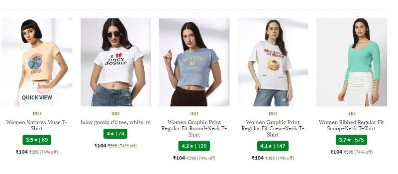 Women Sweatshirts at ₹104