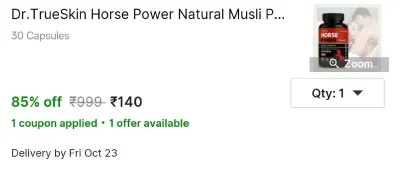 Dr.TrueSkin Horse Power Natural Musli Power Capsules For Men at ₹140
