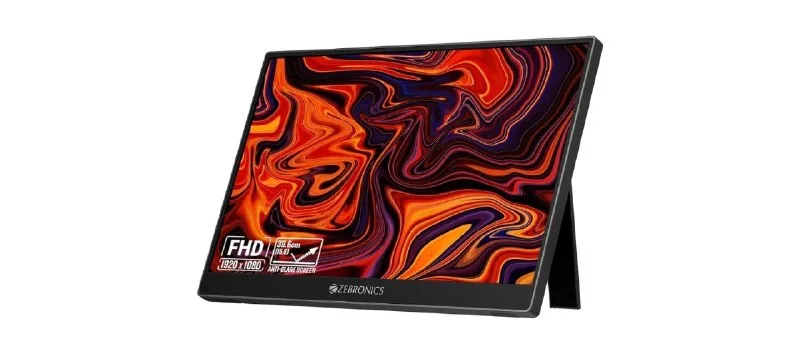 Zebronics 15.6” Portable Monitor, FHD 1080p, 60° Adjustable at ₹5,999