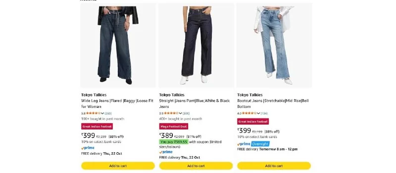 UPTO 90% OFF On Tokyo Talkies Women Clothing