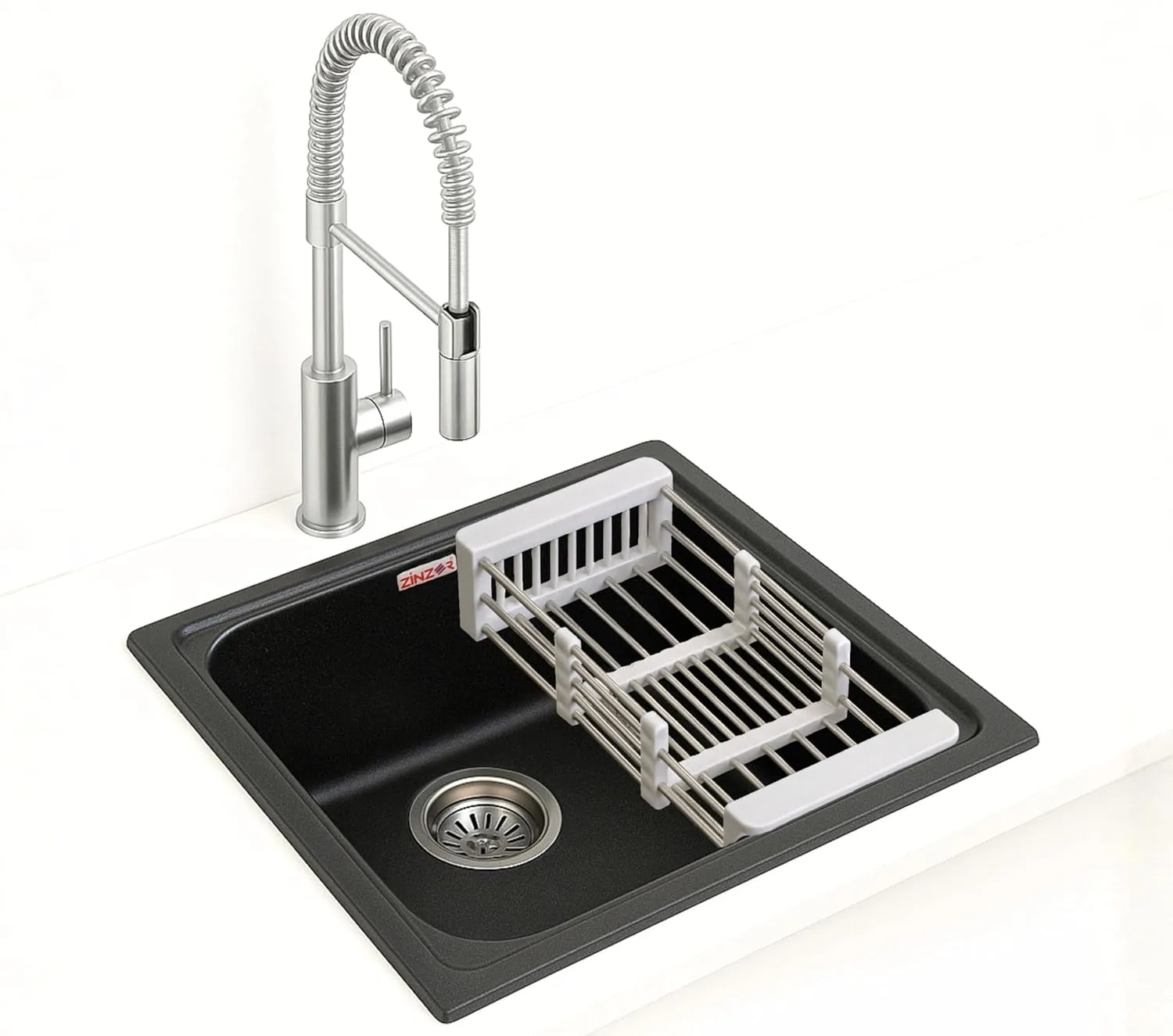 Granite Quartz Kitchen Sink (21x19x8, Midnight Black) at ₹1,451