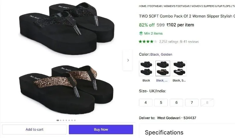Daily Wear Slippers at ₹102