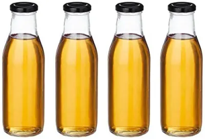 Amazon Brand - Solimo Glass Bottle with Airtight Cap (Transp at ₹69