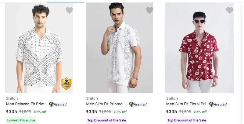 Upto 79% Off - Snitch Casual Shirts