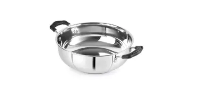 Cello Steelox Induction Compatible Stainless Steel Kadhai, 3ltr Stainless Steel at ₹699
