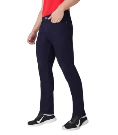 i'sol Men’s Stylish Straight Relaxed Fit Cotton Blend Stretchable Jeans at ₹329