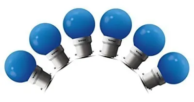 Wipro Safelite N10004 B22 0.5-Watt Led Night Lamp (Pack of 6, Blue) at ₹155