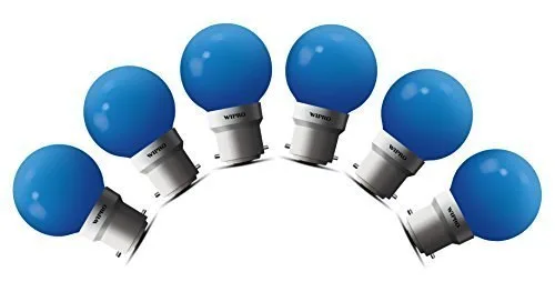 Wipro Safelite N10004 B22 0.5-Watt Led Night Lamp (Pack of 6, Blue) at ₹155
