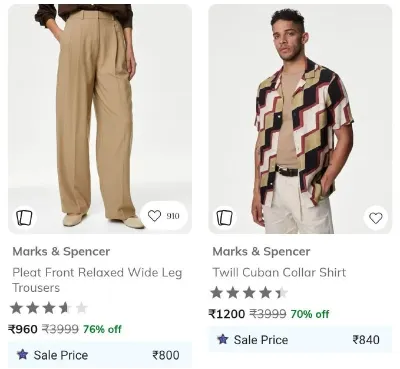 M&S Min 65%, Shirts, Tops & Tunics and 3 more