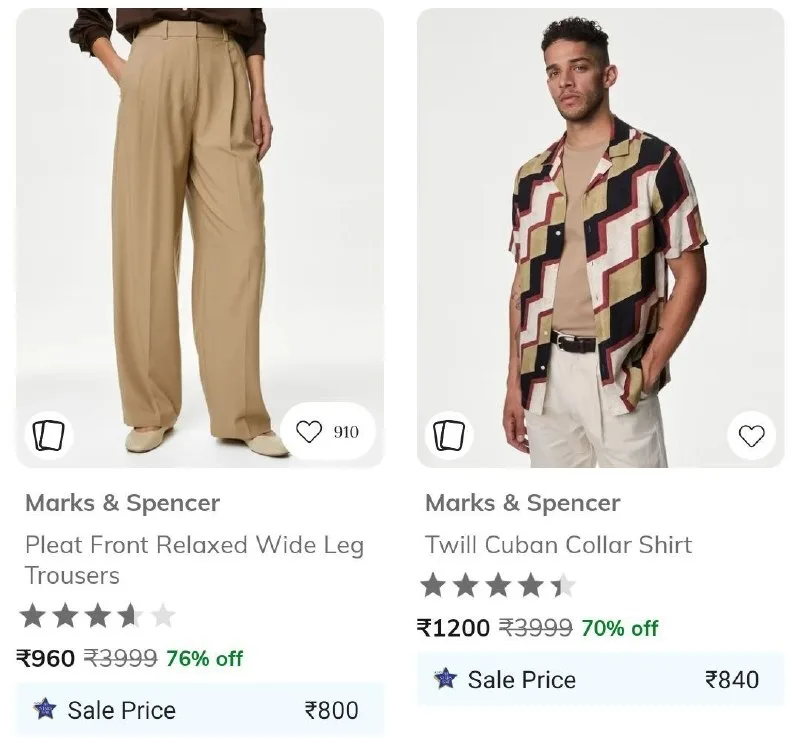 M&S Min 65%, Shirts, Tops & Tunics and 3 more