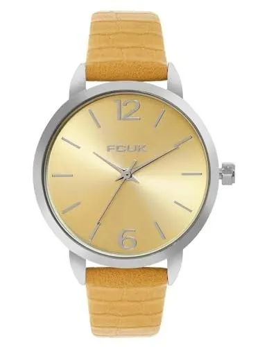 French Connection FCUK Mustard Dial Analog Watch for Men - FK00030A at ₹813