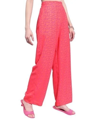 Tokyo Talkies Women's Regular Fit Parallel Trousers| Mid-Rise at ₹156