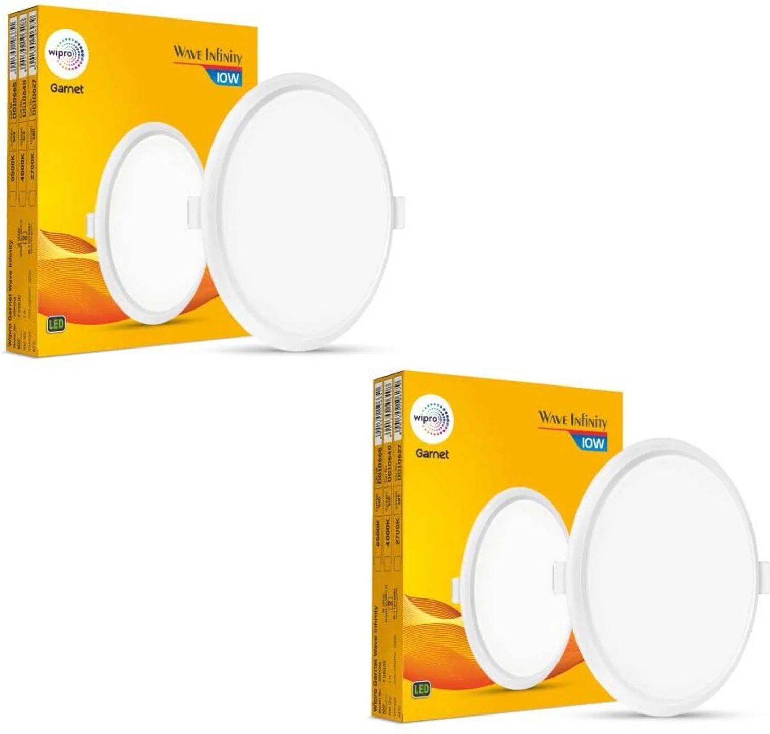 Wipro Garnet 10W Round LED Wave Infinity Panel Cool White Light at ₹179