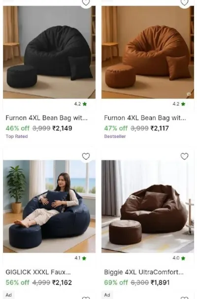 Bean bag with bean best quality xxxL guys grab now