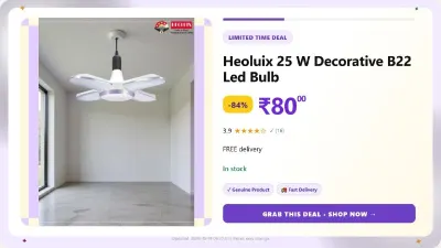 Heoluix 25 W Decorative B22 Led Bulb at ₹80