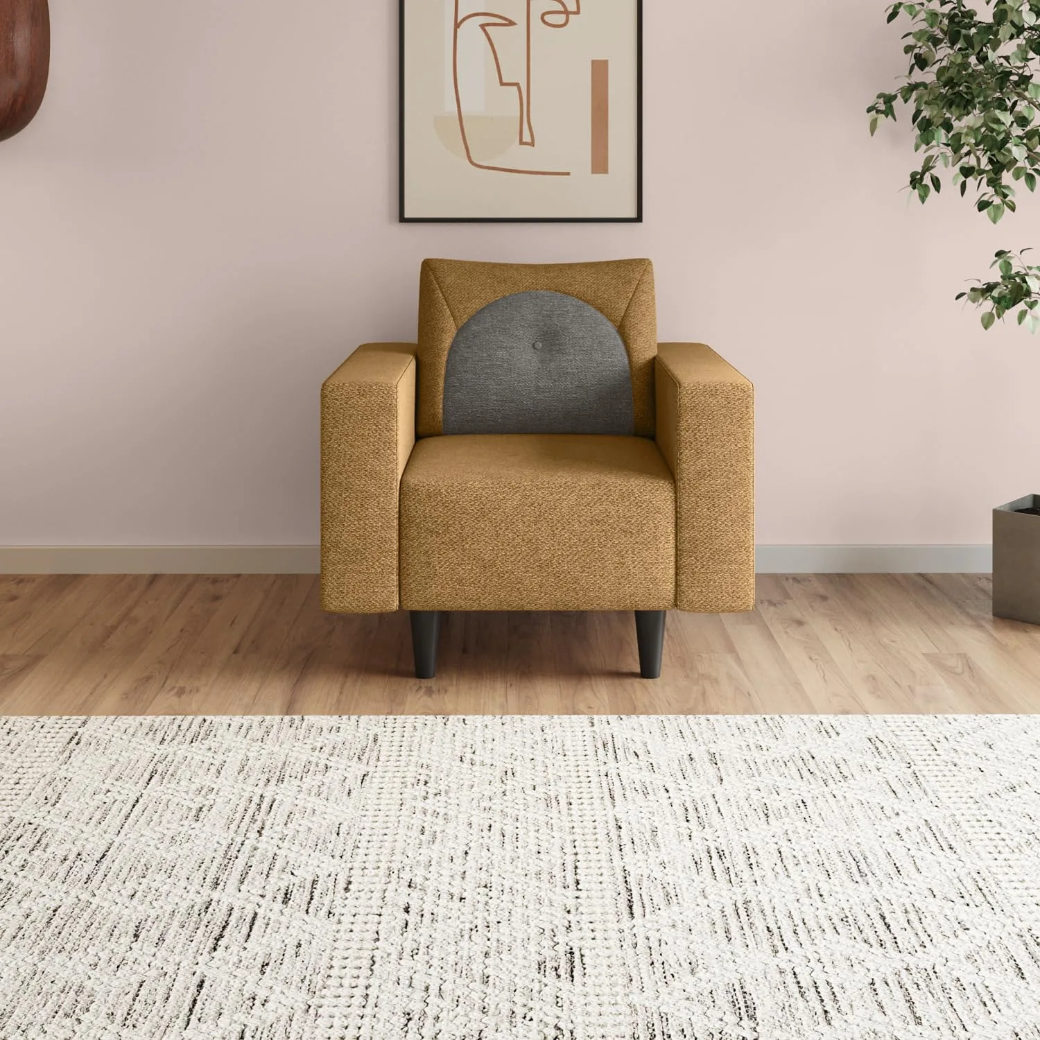 Interio by Godrej Cresco 3-Seater Fabric Sofa at ₹6,990