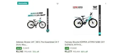 Cycles from ₹2,740