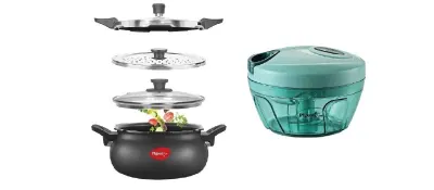 Pigeon by Stovekraft All in One Ceramic Super Outer Lid Cooker, 5 Liters at ₹2,215