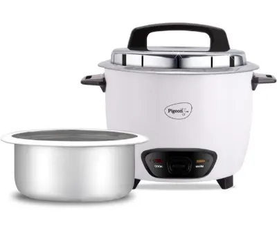 Pigeon by Stovekraft Joy Rice Cooker with Single pot, 1 litres. (White) | Toughened Glass Lid at ₹1,170