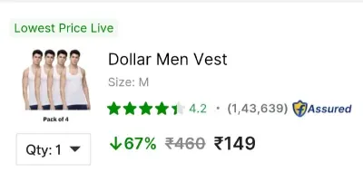 Dollar Vest at ₹37
