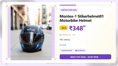 Motorbike Helmet (Blue) at ₹348