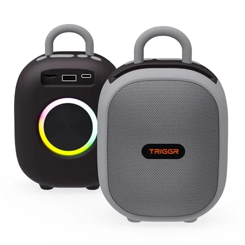 TRIGGR Roar 12 Portable Bluetooth Speaker, 12W Deep Bass, 8H Playtime, Type-C Fast Charging, BT v5.3, TWS Stereo Pairing, FM Radio, USB/SD C at ₹729