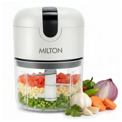 MILTON 6-in-1 Rechargeable Mini Electric Chopper I Unbreakable Food Grade Material I Stainless Steel Blade I at ₹599
