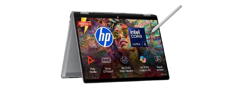 HP OmniBook X Flip OLED Intel Core Ultra 5 at ₹1,16,740