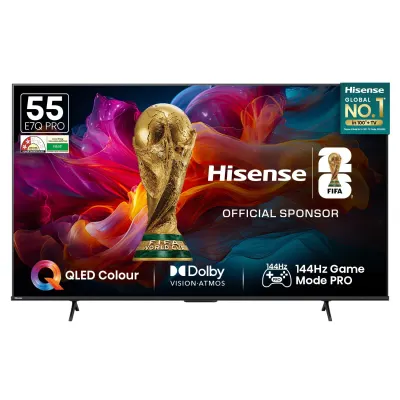 Hisense 139 cm (55 Inches) 4K Ultra HD Smart QLED TV at ₹36,990