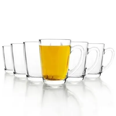 Cello Caroline Glass Tea Cup with Elegant Design 160ml, Set of 6 Clear | Dishwasher Safe, Scratch Resistance | Perfect for Regular Use and S at ₹231