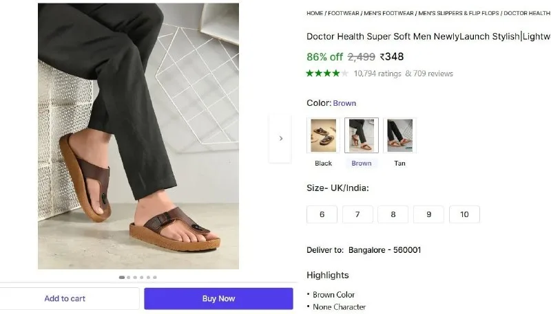 Stylish Sandals at ₹348