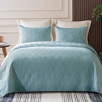 BSB HOME 100% Cotton Ultrasonic 280 Tc Solid King Size Quilt at ₹1,269
