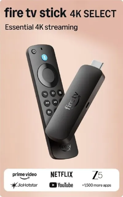 Amazon Fire TV Stick 4K Select (newest model), start streaming in 4K at ₹3,999