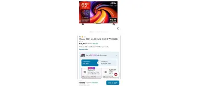 iffalcon 165.1 cm (65 inch) 4K UHD TV at ₹32,000
