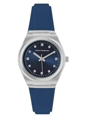 French Connection 3 Hands Blue Dial Round Sunray Analog Watch for Women - FCS07U at ₹1,042