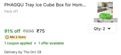 PHAGQU Tray Ice Cube Box for Home Ice Cubes Silicon Trays for Freezer Mould Safe Green Silicone Ice Cube Tray at ₹75