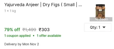 Yajurveda Anjeer | Dry Figs ( Small | Soft ) Figs at ₹303