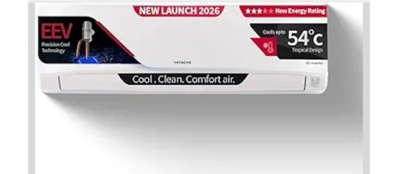 Hitachi Smart Choice 2 Ton 3 Star Inverter Split AC at ₹41,998