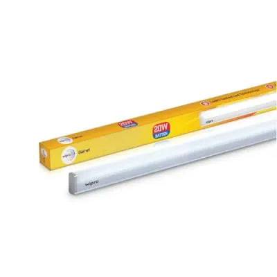 wipro Polycarbonate Garnet 20W LED Batten For Living Room & Bedroom | Bright & Energy Efficient Tubelight For Home | Cool Day Light (6500K)  at ₹139