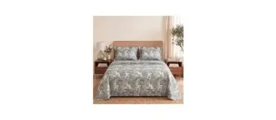 BSB HOME 240 TC Cotton Double Bedsheet with 2 Pillow Covers, Soft & Breathable Bed Sheet for Double Bed, Fade & Wrinkle Resistant, Floral Pr at ₹361
