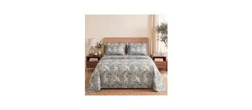 BSB HOME 240 TC Cotton Double Bedsheet with 2 Pillow Covers, Soft & Breathable Bed Sheet for Double Bed, Fade & Wrinkle Resistant, Floral Pr at ₹361