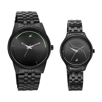 Fastrack Mixmatched Quartz Analog Dial Black Stainless Steel at ₹3,524