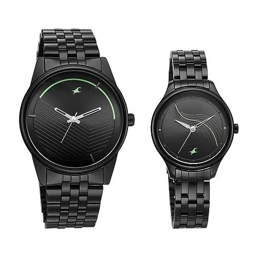 Fastrack Mixmatched Quartz Analog Dial Black Stainless Steel at ₹3,524