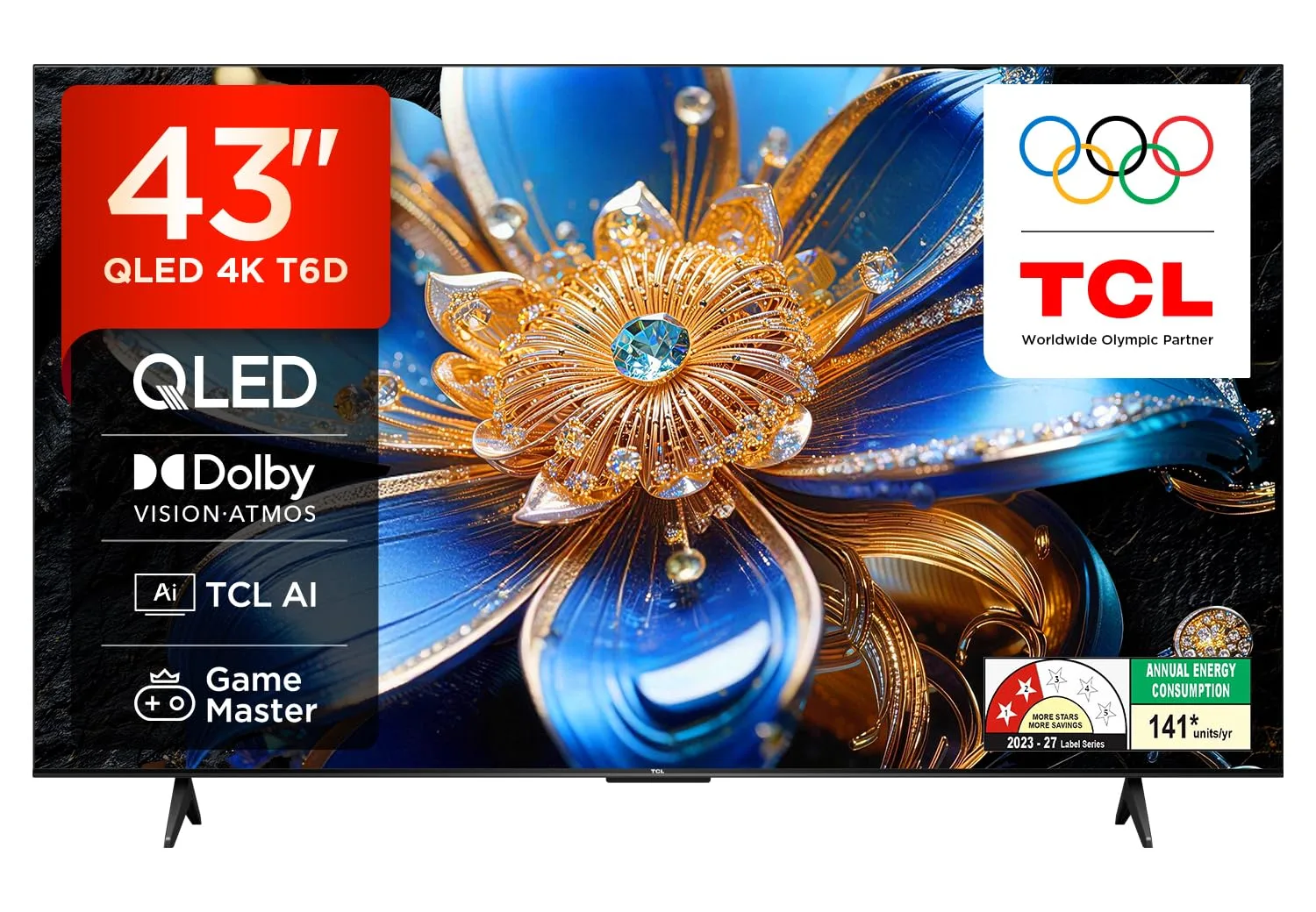 TCL (43 inches) 4K Ultra HD Smart QLED Google TV at ₹26,490