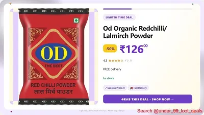 Lalmirch Powder (500 g) at ₹126