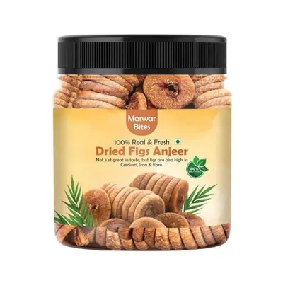 MarwarBites Premium Dried Afghani Anjeer 500GM | Soft Juicy Figs Dry Fruit | No Added Sugar | Rich Source Of Fiber | Low in Fat | Healthy Sn at ₹199