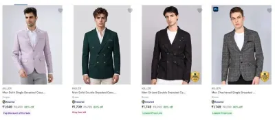 Loot Killer Blazers Flat 80% Off + 10% Icici/Axis Off